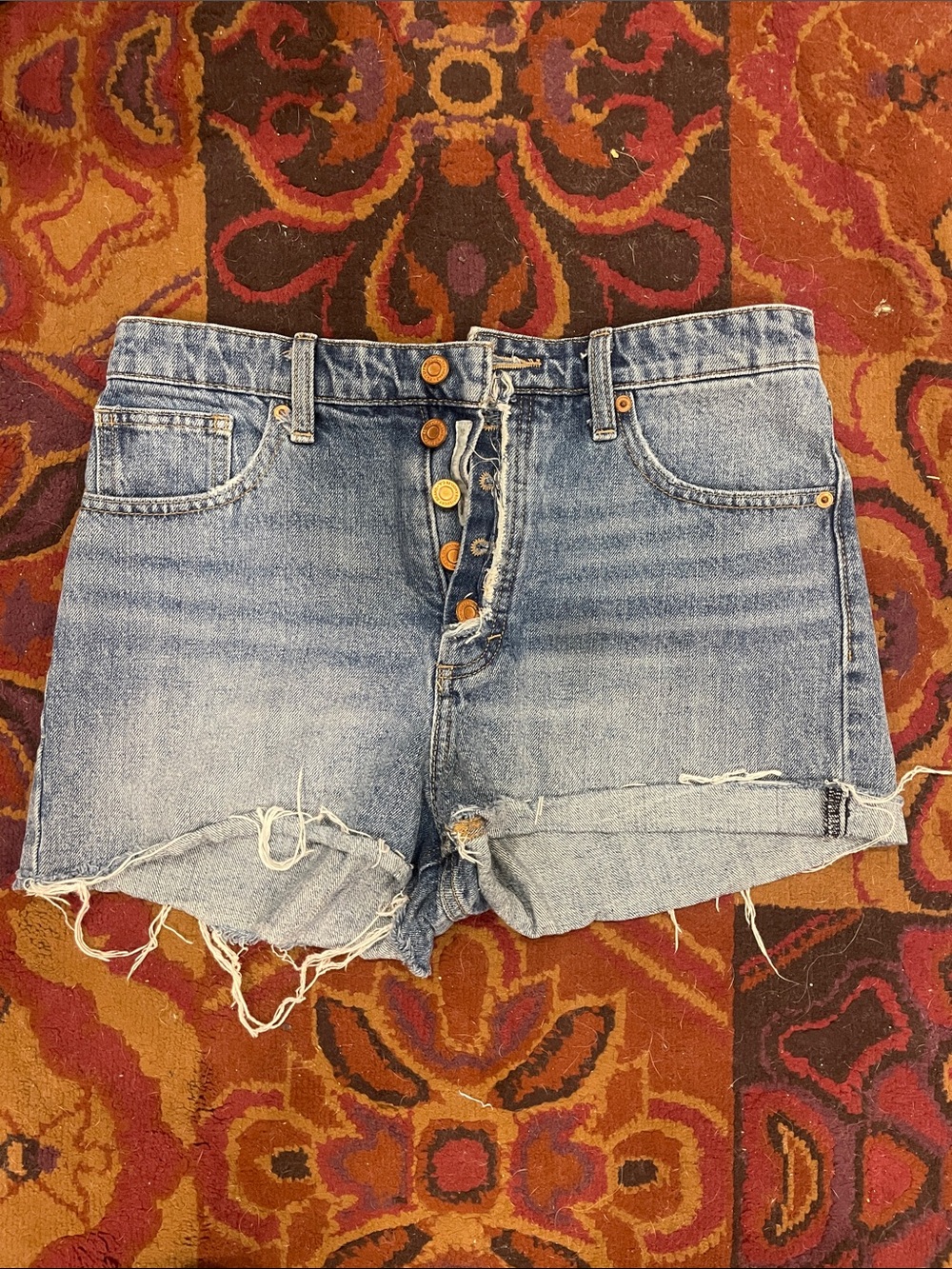Lucky Brand Light Blue Distressed Denim Shorts